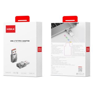 مبدل OTG یو اس بی به تایپ سی هیسکا مدل Hiska OTG H9