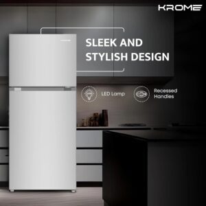 یخچال فریزر 480 لیتری کروم مدل KROME KR-RFF480S رنگ سیلور