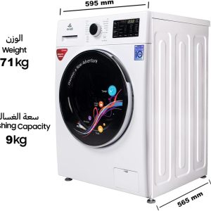ماشین لباسشویی 9 کیلویی ایوولی EVVOLI EVWM-FDDM-914W سفید