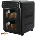 mebashi af1400ds 14l dual basket airfryer