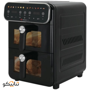 mebashi af1400ds 14l dual basket airfryer