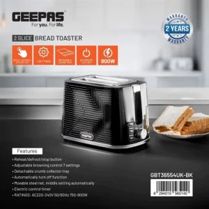 توستر نان جیپاس مدل GEEPAS GBT36554UK-BK