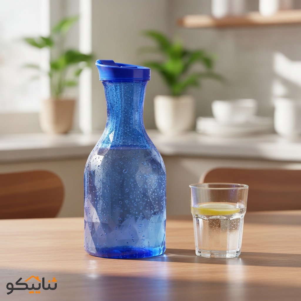 بطری آب درب دار ضد نشت 1/7 لیتری طرح کریستالی هومکت